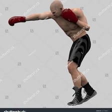 A boxer extending a straight lead-hand jab