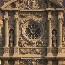Elaborately decorated baroque architecture