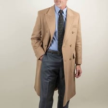 A vintage double-breasted polo coat.