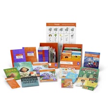 Textbooks and course materials representing a school curriculum.