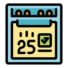 A calendar marking the days leading up to a deadline.
