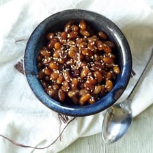 Soybeans displayed in a bowl