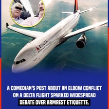 Airplane passengers sitting beside one another with elbows near a shared armrest