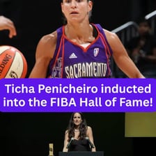Ticha Penicheiro pictured in a basketball uniform