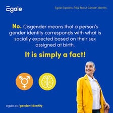 An educational illustration explaining the term cisgender.