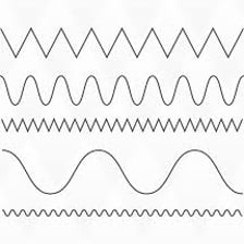 A line changing direction repeatedly in a zigzag pattern.
