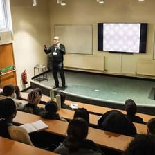 Students attending a psychology lecture.