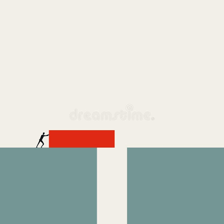 A simple illustration of a small obstacle interrupting a task.