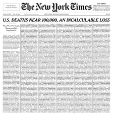A front page of The New York Times.