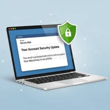 A computer screen displaying an account security email notification.