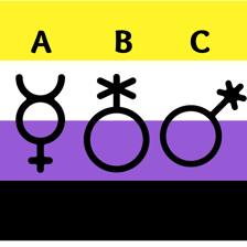 An illustration representing nonbinary gender identity.