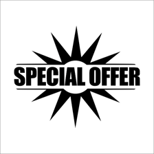 A promotional sign advertising a special offer.