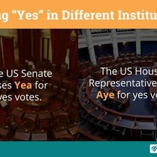 A legislative vote presenting yea and nay choices