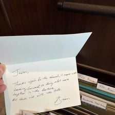 A handwritten note using “-ish” to indicate an approximate amount.