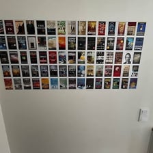 An e-reader displaying a selection of digital books.