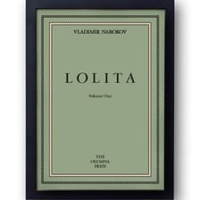 A book cover for Vladimir Nabokov’s novel Lolita.