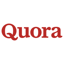 The Quora website logo and homepage interface