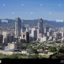 A view of the Caracas skyline in Venezuela