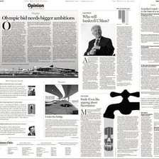 A newspaper opinion page featuring an op-ed article.