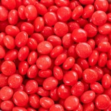 Small red cinnamon candies associated with the Red Hots brand