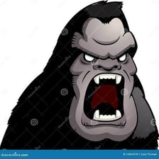 A cartoon person reacting in an extremely wild and agitated manner
