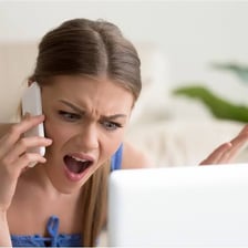 A person expressing a complaint in conversation.