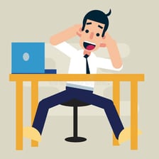 A person completing a task effortlessly.