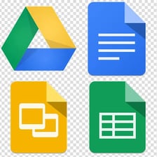 The Google Drive logo alongside icons for Google Docs and Google Sheets.