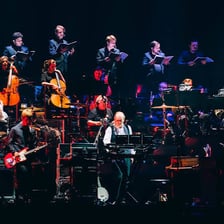 Hans Zimmer conducting an orchestra