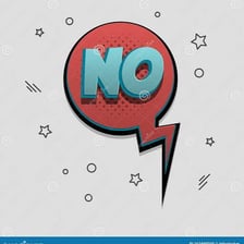 A humorous speech bubble illustrating the phrase “said no one ever.”