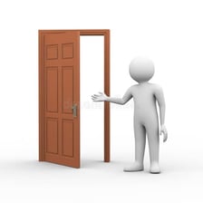 An open doorway leading into a room.