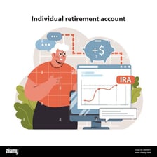 A financial illustration representing an individual retirement account