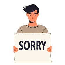 A person making a casual apology