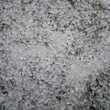 Ice pellets falling during a winter storm