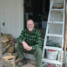 A solitary person living in a secluded cabin
