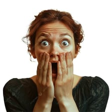 A person showing a surprised reaction.