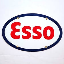 An Esso service-station sign.