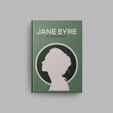 A book cover for Charlotte Brontë’s novel Jane Eyre.