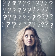 A person considering an uncertain answer.