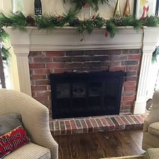 Black soot coating the inside of a chimney