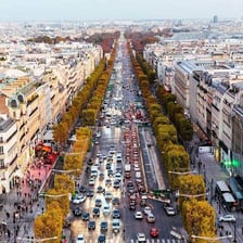 The Champs-Élysées avenue in Paris