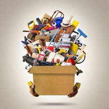 A large pile of objects representing a great quantity.