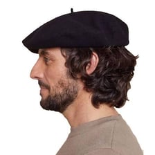 Traditional round berets worn as Basque-style headwear