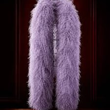 A colorful feather boa used as a theatrical accessory.