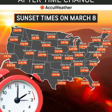 A clock or map illustrating Eastern Daylight Time in Massachusetts