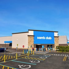 The exterior of a Sam's Club warehouse store