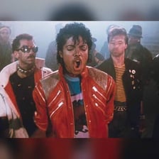 Michael Jackson performing in the “Beat It” music video