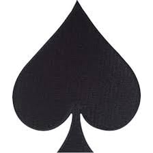 A black spade symbol from a standard deck of playing cards.