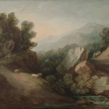 A small secluded valley surrounded by wooded hills