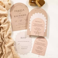 A formal invitation showing an RSVP request near the bottom.